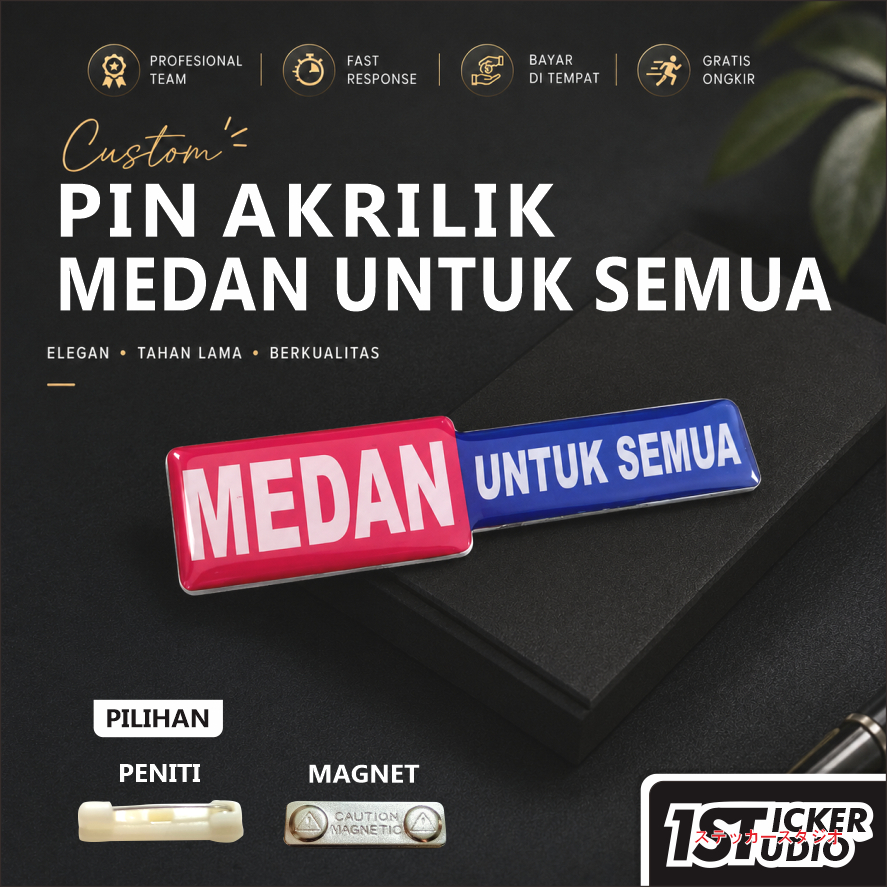 Pin Bros Medan Untuk Semua Akrilik Resin Peniti Magnet Kelengkapan ASN