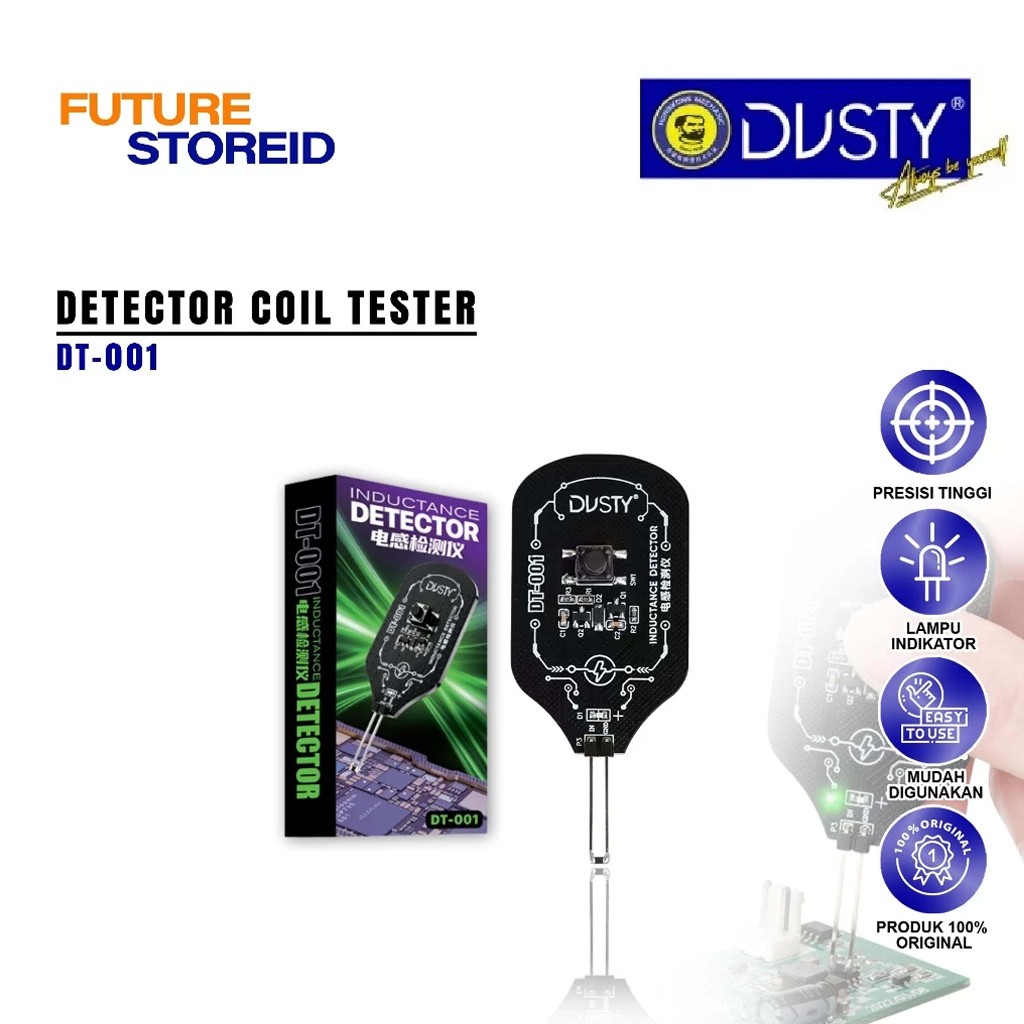 DUSTY DT 001 DETECTOR COIL TESTER ORIGINAL - DETEKSI COIIL TESTER DT 001 DUSTY - DETEKTOR TEKNISI HP