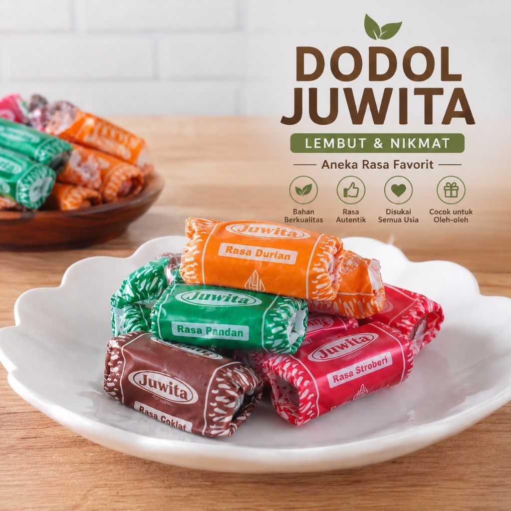 Dodol Garut Asli Juwita Aneka Rasa 250g 500g 1000g | Dodol Garut Legit Lembut Halal Oleh Oleh Khas G
