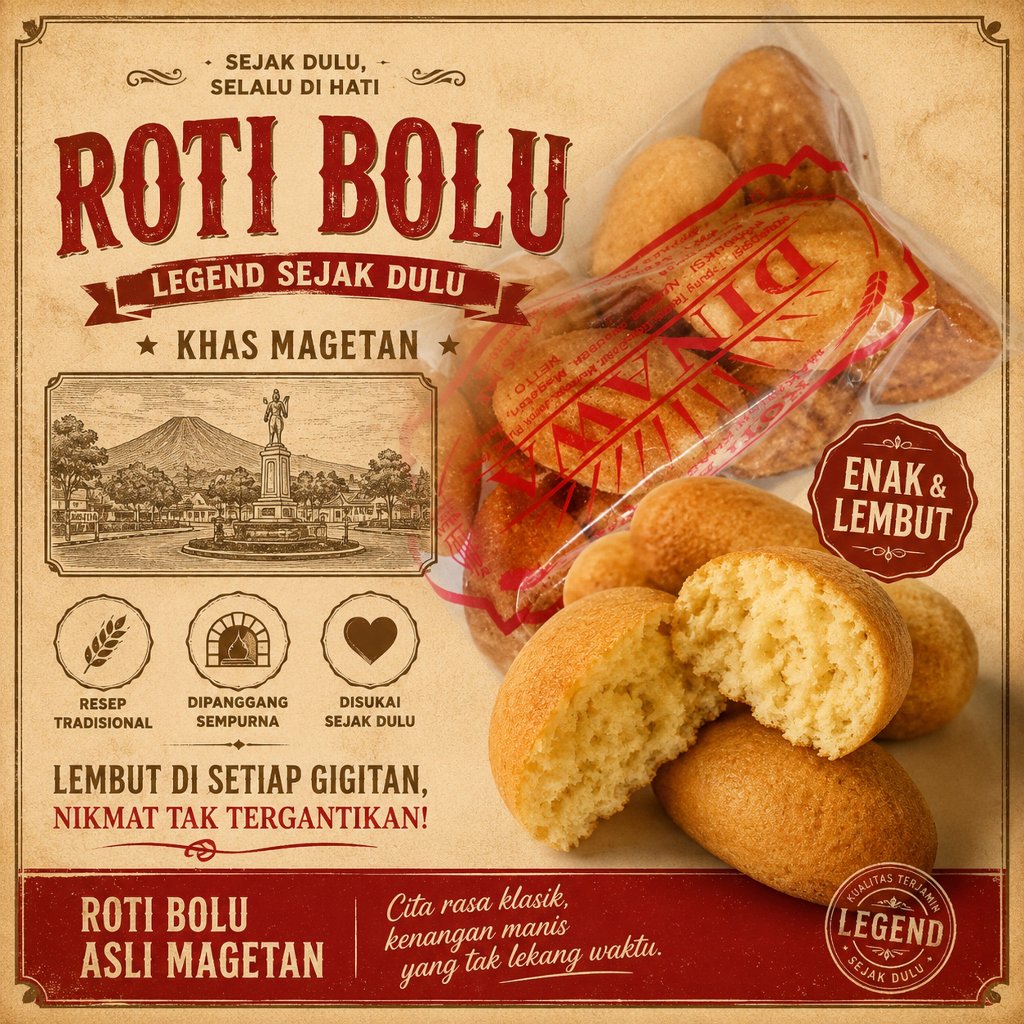Bolu Roti Unik khas magetan enak lembut original rasa telurnya terasa cocok buat teman ngopi maupun 