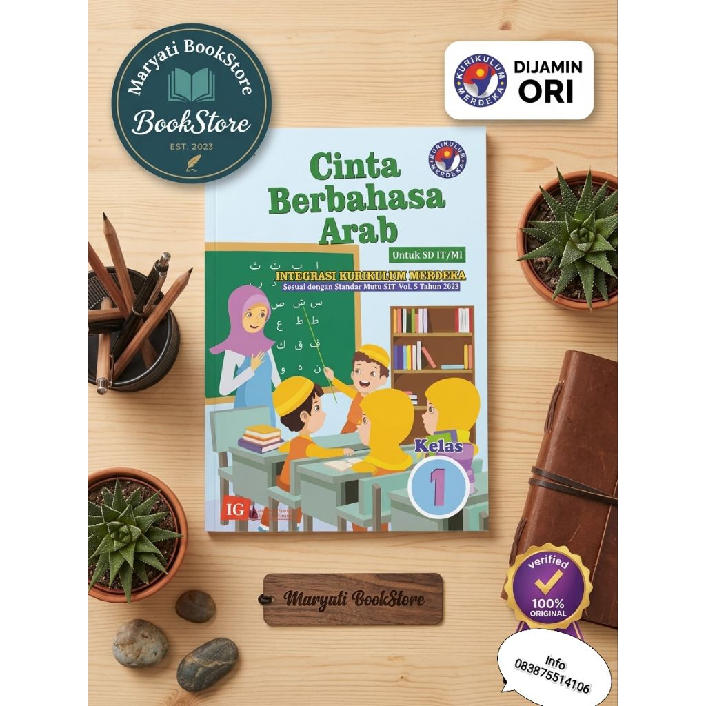 Cinta Berbahasa Arab - Buku Bahasa Arab - Buku Cinta Berbahasa Arab Untuk SD MI/IT Kelas 1 Kurikulum