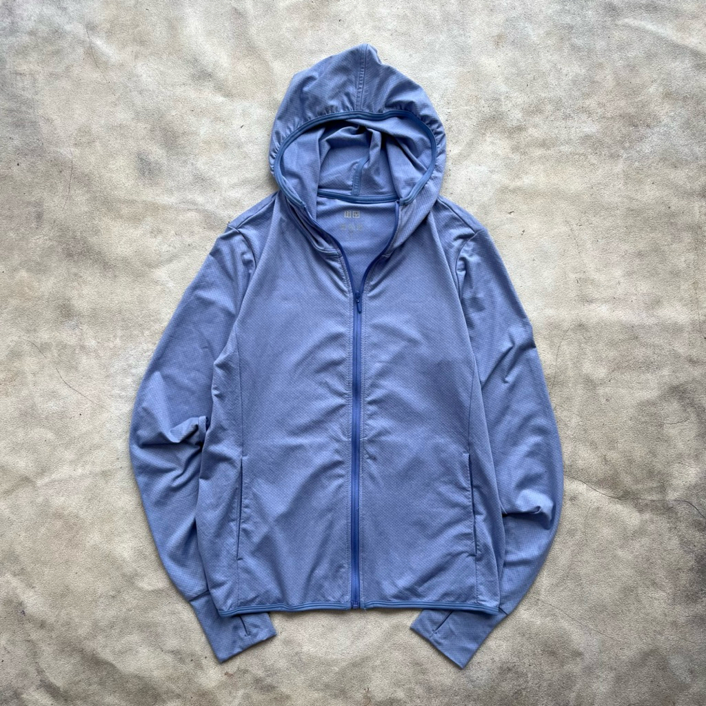Uniqlo AIRIsm Jacket Mesh Hoodie Proteksi Anti UV