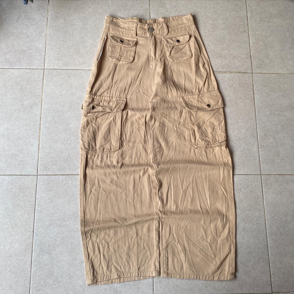 Cream Cargo MultiPocket Cuake*p**ppp Puolll Cuakep Cakep Jeans Y2K Jeans