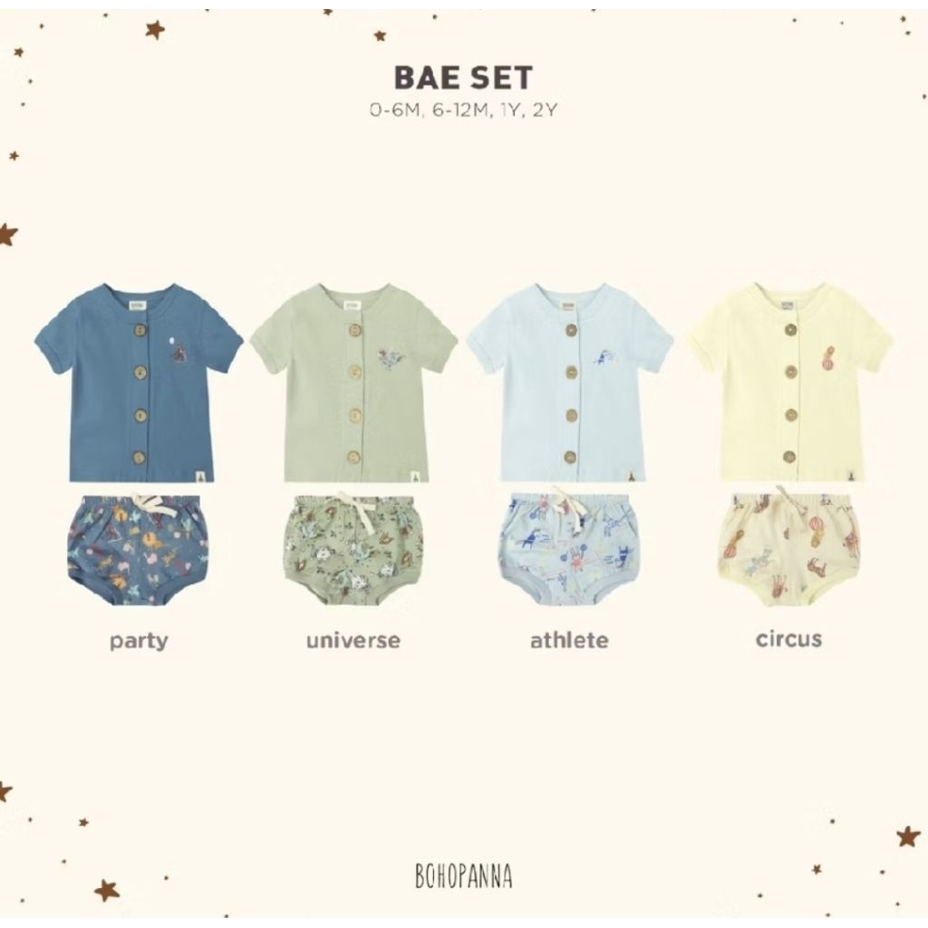 BOHOPANNA | BOHOPANNA BAE SET | SETELAN BAJU BAYI LAKI-LAKI | BAJU HARIAN