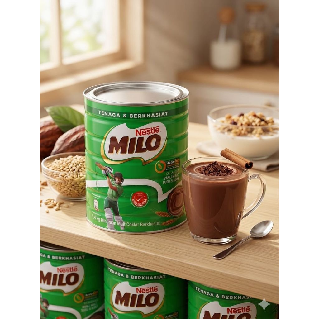 Milo Kaleng 1.4kg bubuk free buble 06/2027