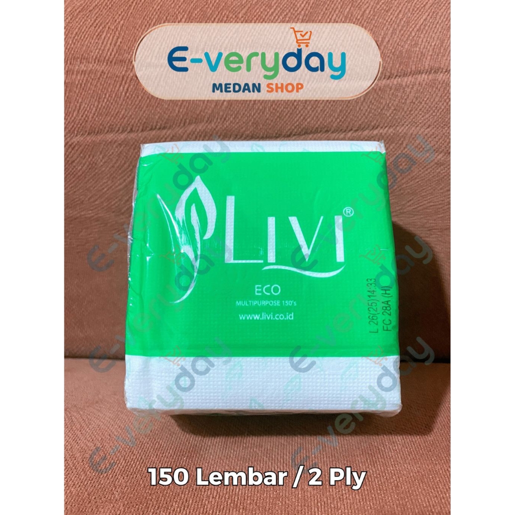 Tisu Meja Livi / Tisu Livi Eco Multipurpose / 150s / Tisu Serbaguna Murah