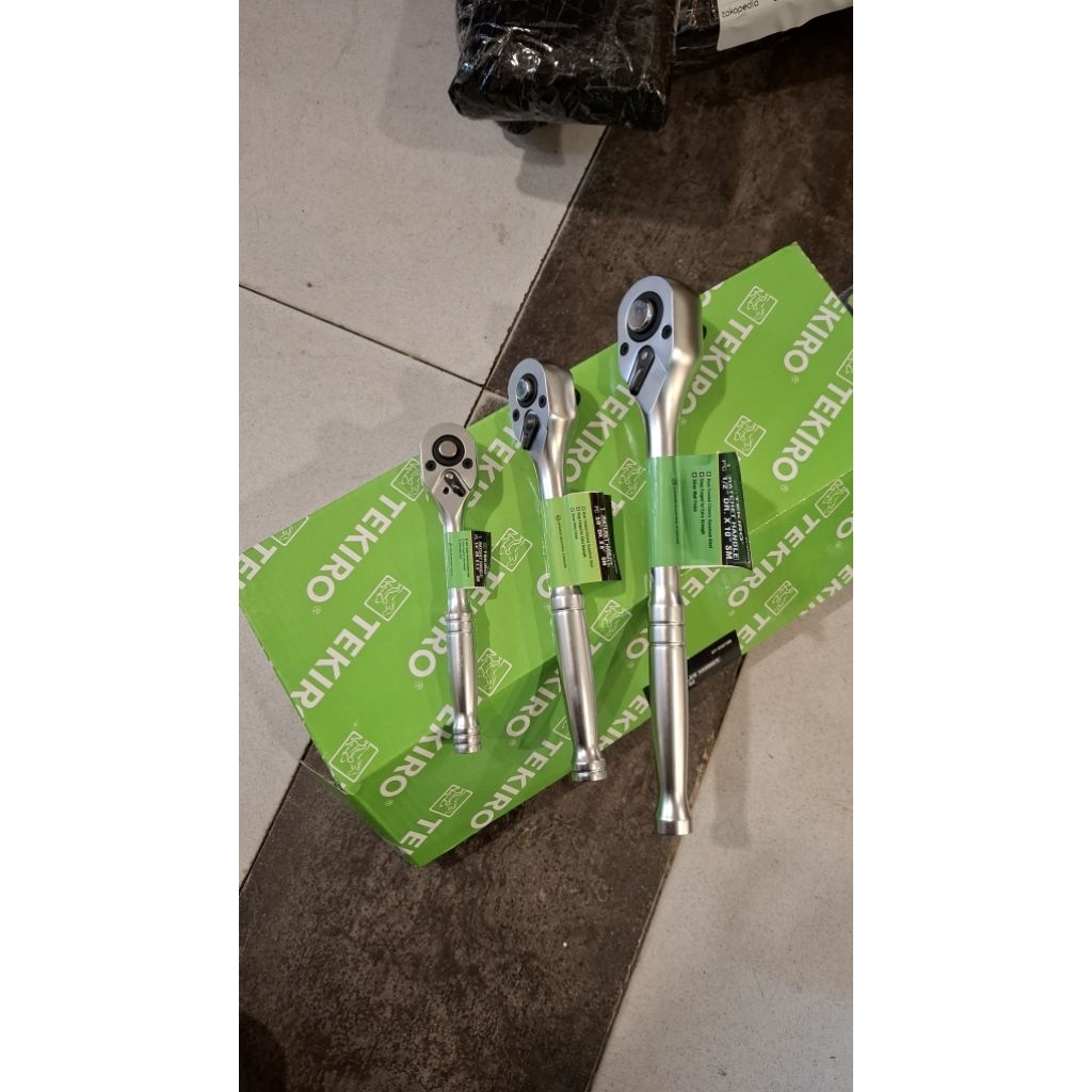 Tekiro Ratchet Handle Besi Ukuran 1/4 x 5,5" / 3/8 x 8" / 1/2 x 10" Inchi