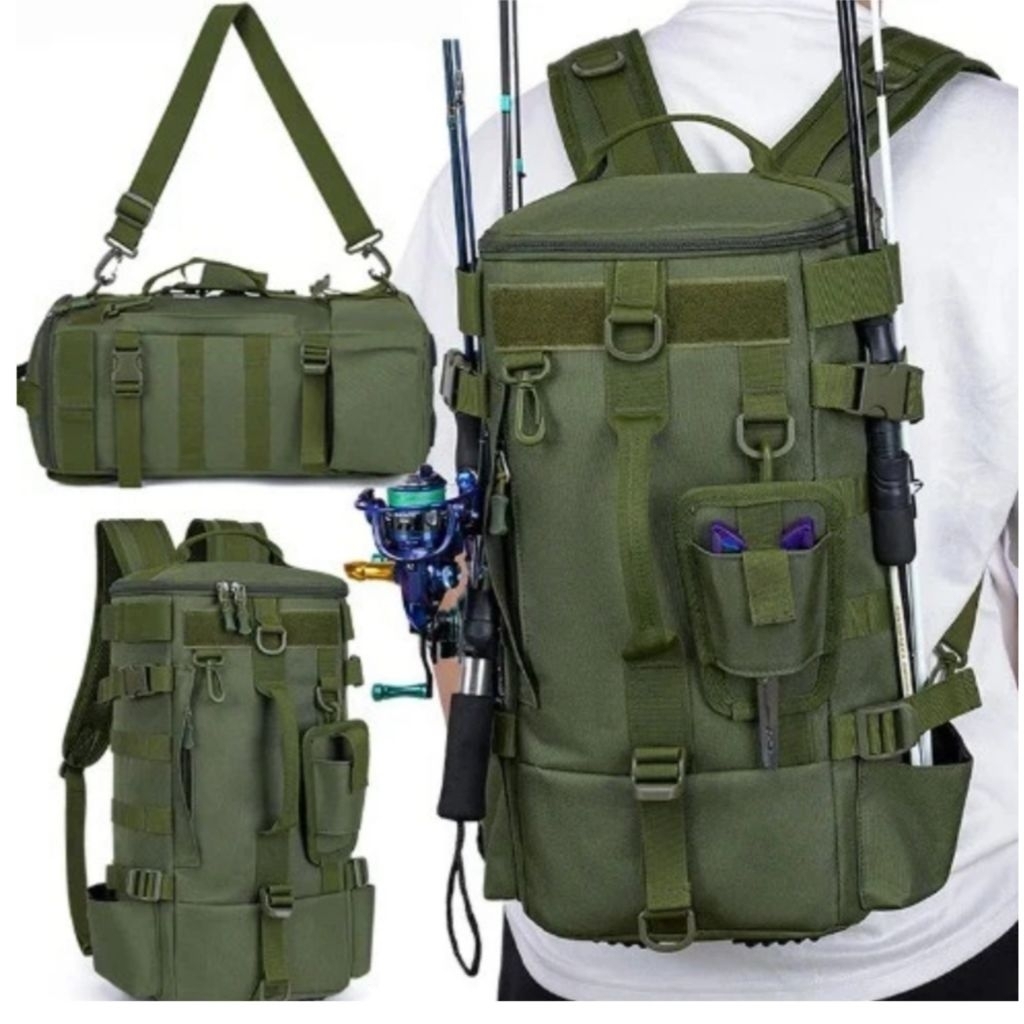 Tas ransel pancing tas joran pancing cordura tas multifungsi model ransel