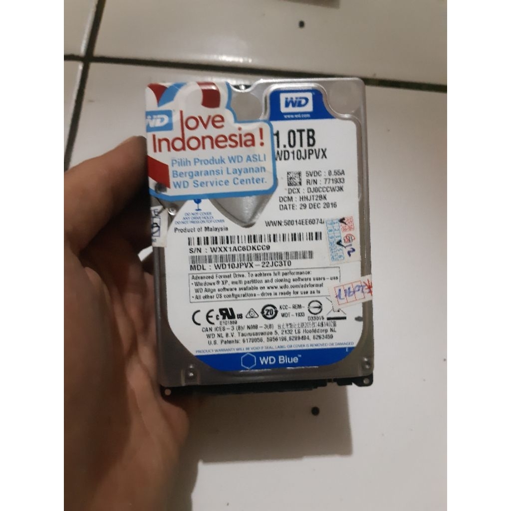 Hardisk laptop WD blue 1TB
