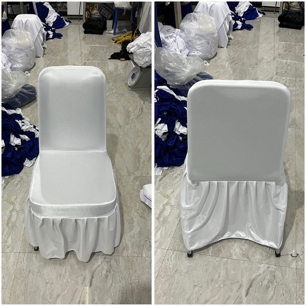 SARUNG KURSI FUTURA 405 PUTIH POLOS / SARUNG KURSI FUTURA 405 / SARUNG KURSI FUTURA MODEL REMPEL