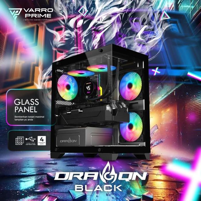 CASING GAMING VARRO DRAGQN 350 INCLUDE 3 Fan RGB