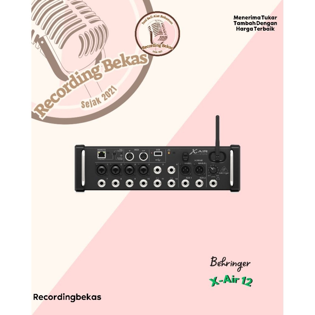 BNIB BARU Digital Mixer with Wifi Behringer XR12 X-AIR12 XR 12