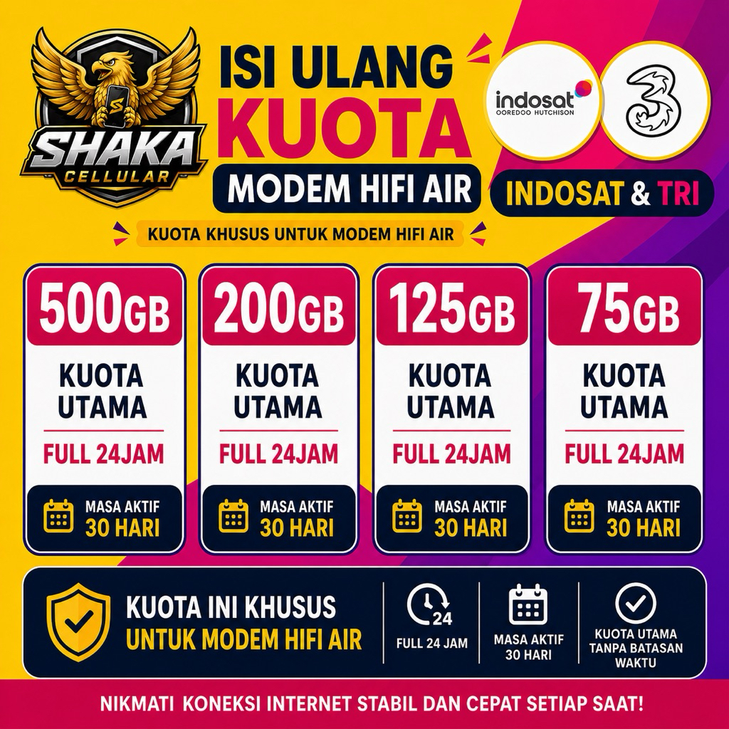 Kuota Modem Hifi Air Indosat Dan Tri