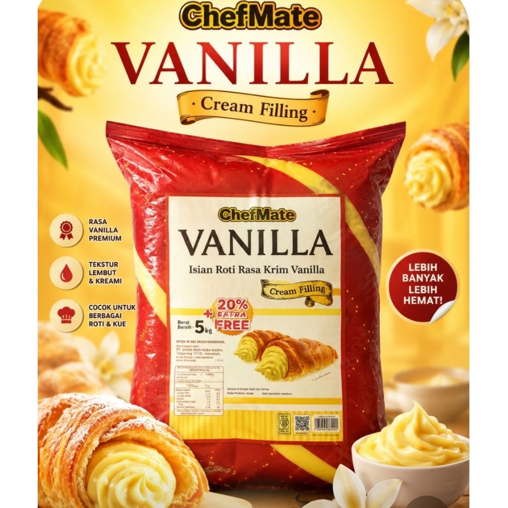 Chefmate Vanilla Filling kemasan Repack