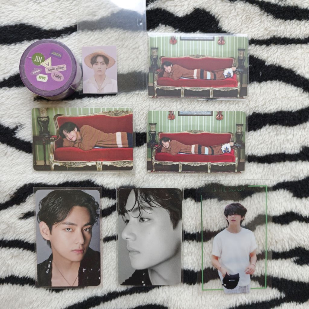pc photocard taehyung v be essential deluxe deco kit dicon id card clear in the soop