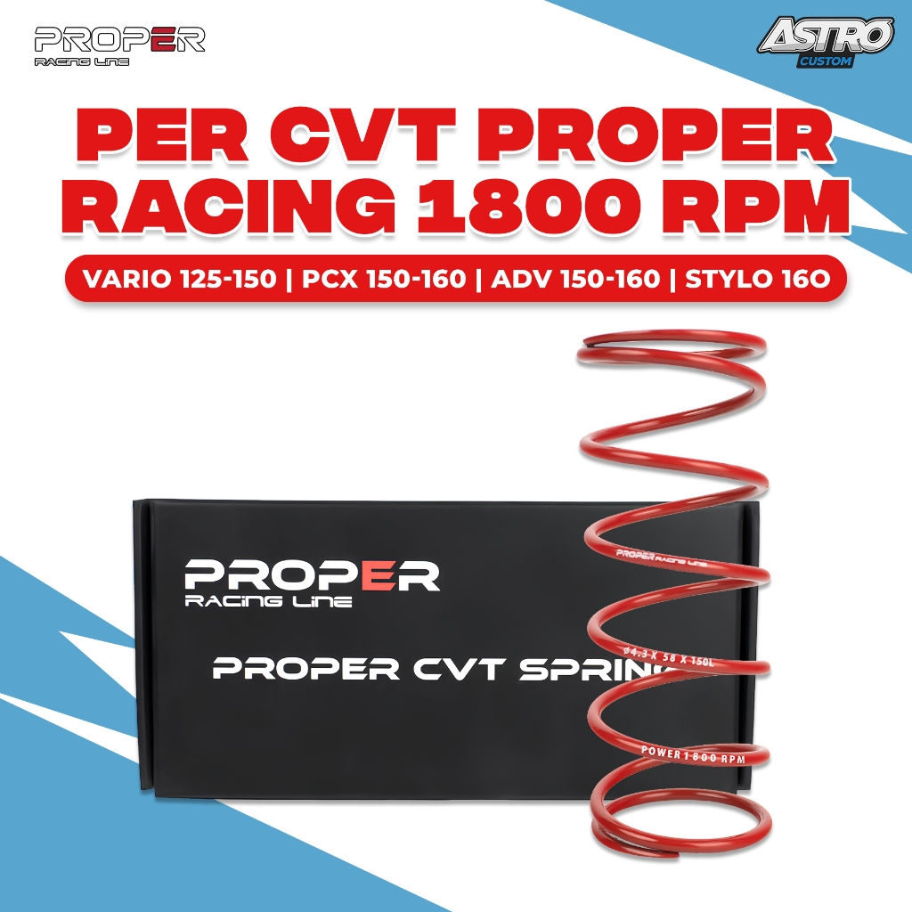 Per CVT 1800 RPM Vario 125 150 PCX ADV 160 Stylo Proper Racing Line Spring SWOSC RED Original