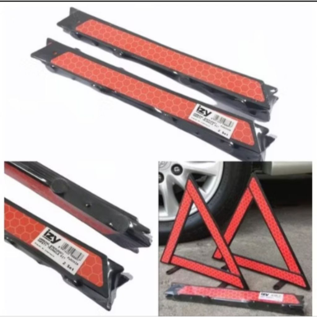 Segitiga Pengaman Lipat Darurat Reflektor Mobil Emergency Triangle — 9