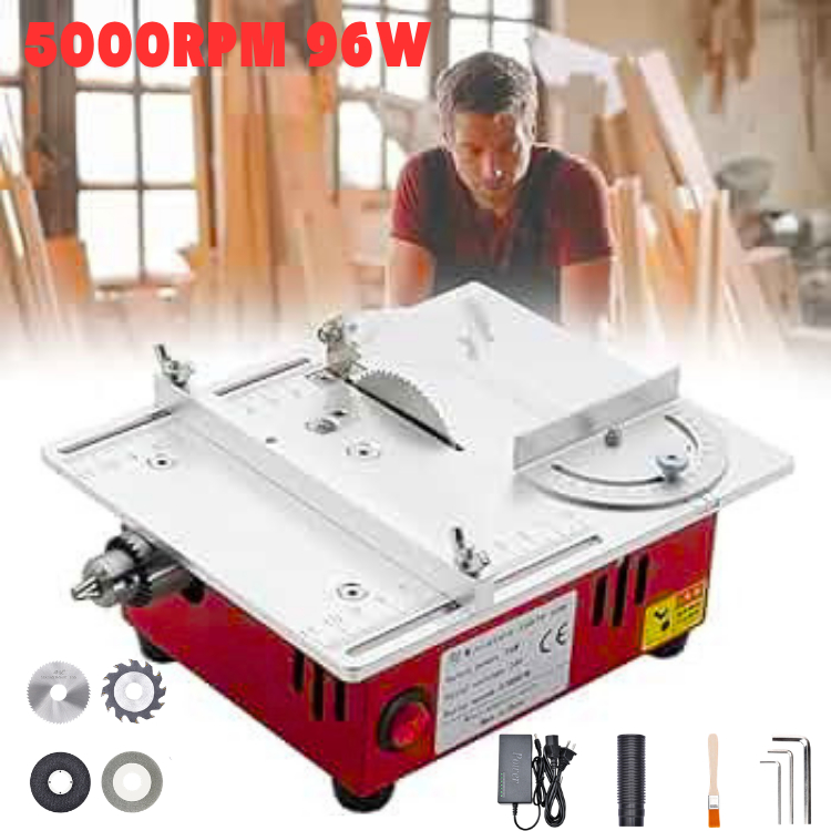 STAR Gergaji Meja Mini Table Saw Multifungsi Angkat Presisi DIY Mata Gergaji Gerinda Alat Pemotong