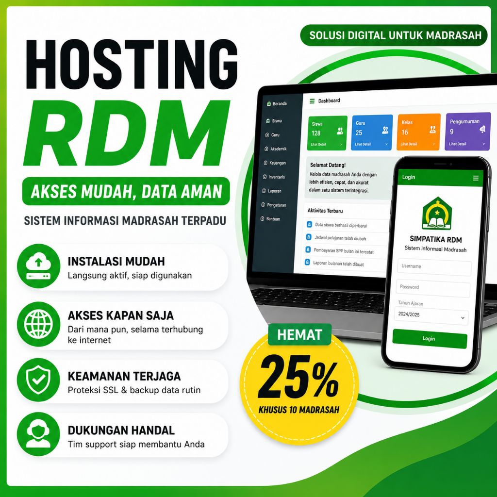 HOSTING RDM siap pakai (R4p0rt D1g1t@l M4dr4s4h)