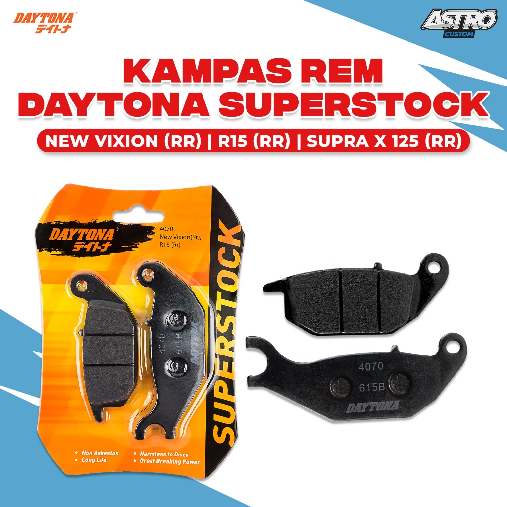 Kampas Rem Belakang Vixion 2017-2015 R15 Dispad Daytona Racing Superstock Pengereman Motor Cakram