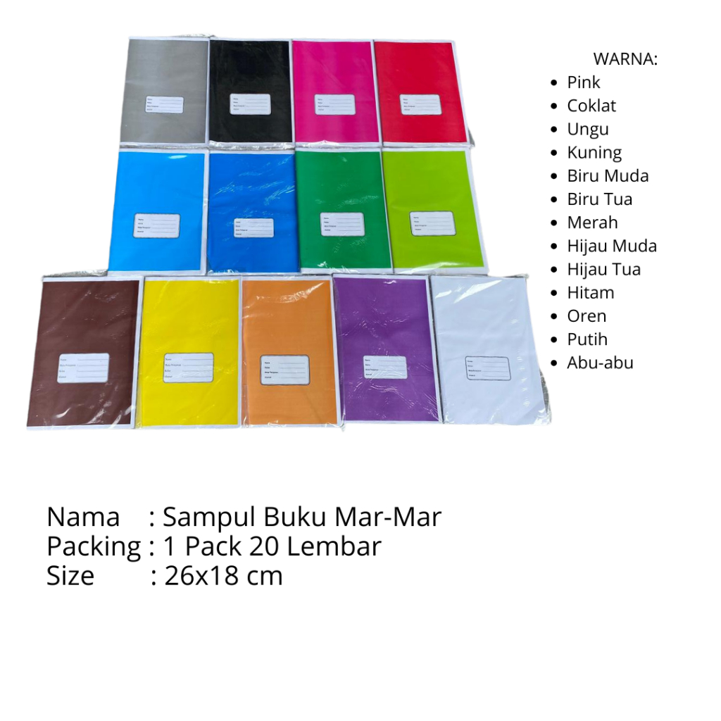 Sampul Buku Mar-mar (ISI 20 LEMBAR)