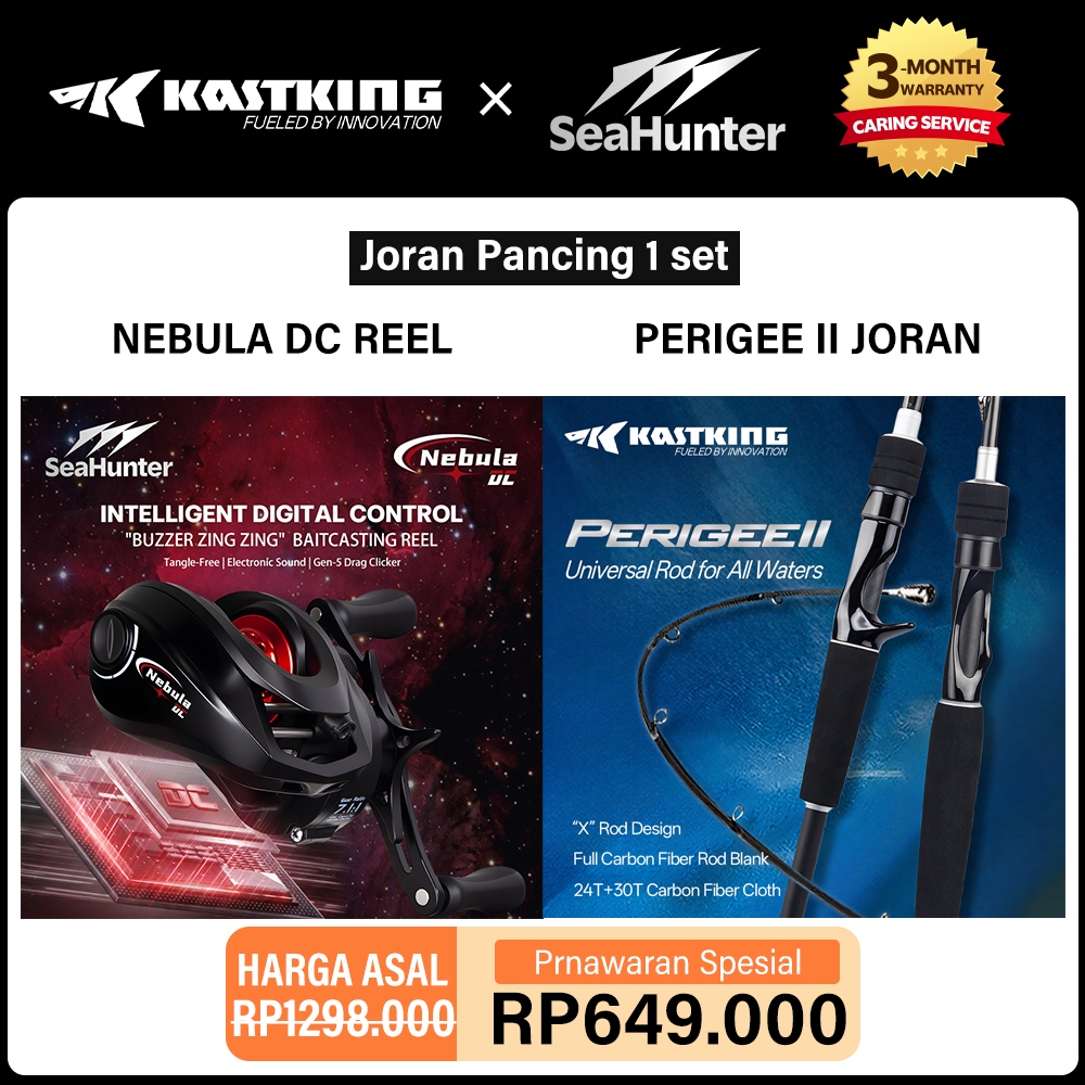 [OFFICIAL]KASTKING x SeaHunter Joran Pancing 1 Set=Reel BC Nebula DC bc bunyi zing+Joran Perigee II 
