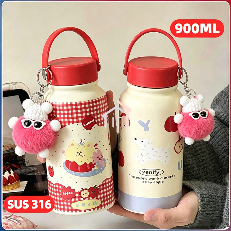 [COD]Tumbler Stainless SUS316 / Tumbler Handle / Tumbler Stainless Handle 900ml SUS316 Lucu Termos T