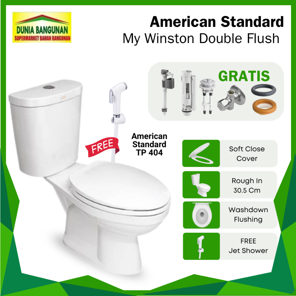 Kloset Duduk American Standard My Winston Double Flush Closet Duduk Toilet