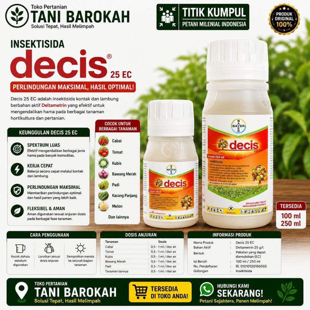 Insektisida DECIS 25EC 50 ml, 250 ml / BAYER