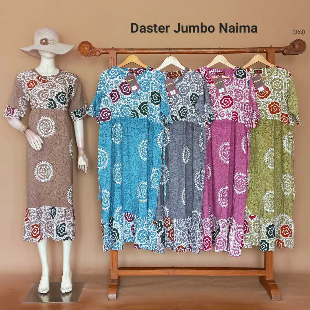 Daster Jumbo Naima By Putri Diana Busui Resleting Bahan Rayon Halus Terbaru Terlaris Asli Pekalongan