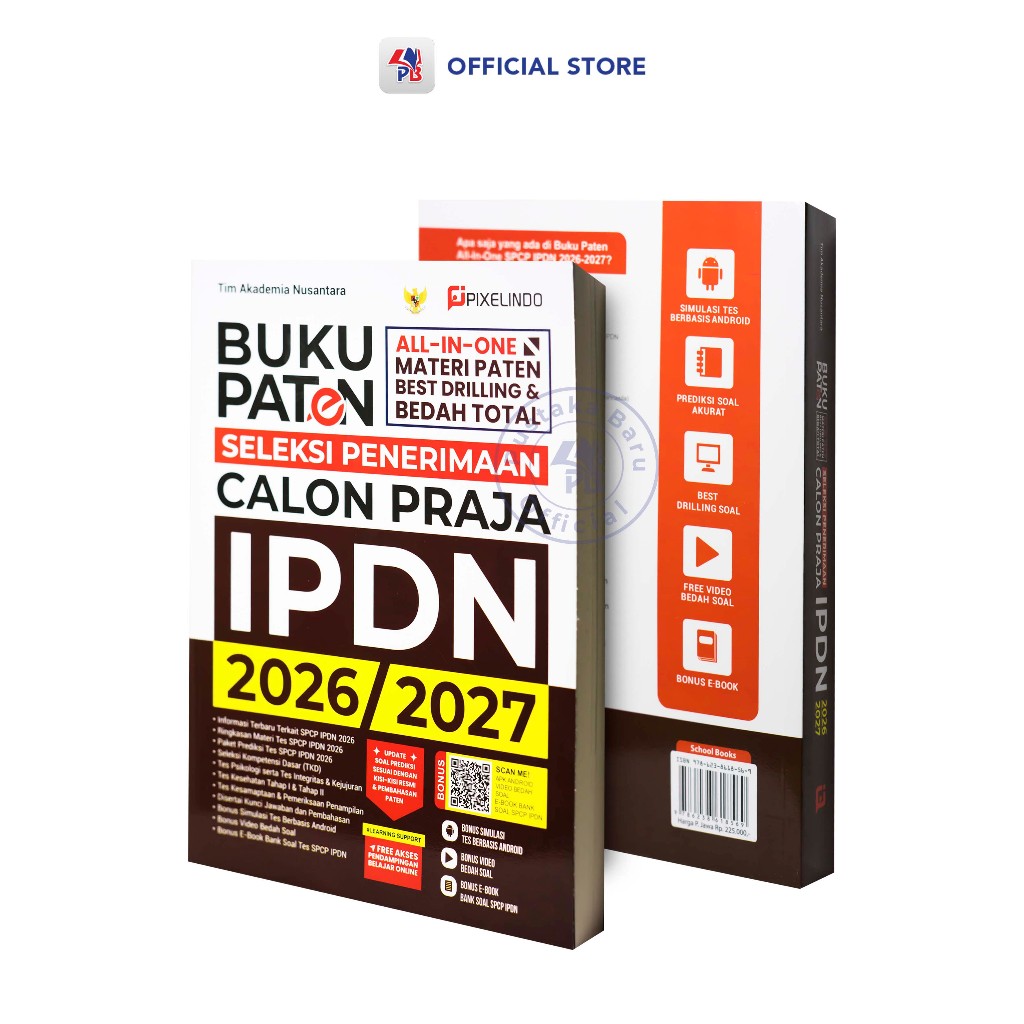 Buku Tes IPDN / Paten Seleksi Penerimaan Calon Praja IPDN 2026/2027 / AR-RUZZ