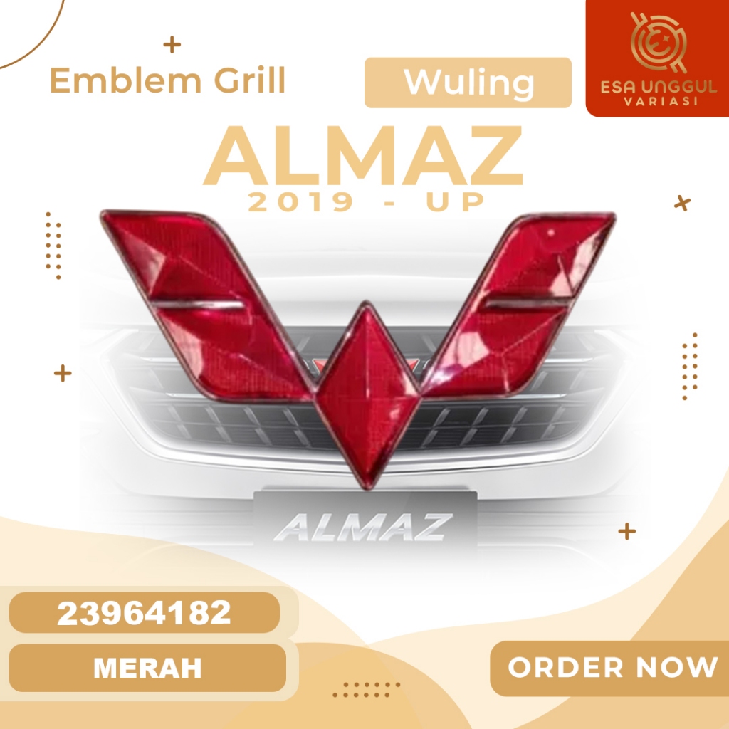 Emblem Grill Wuling Almaz Dan Cortez / Logo Wuling Almaz 23964182