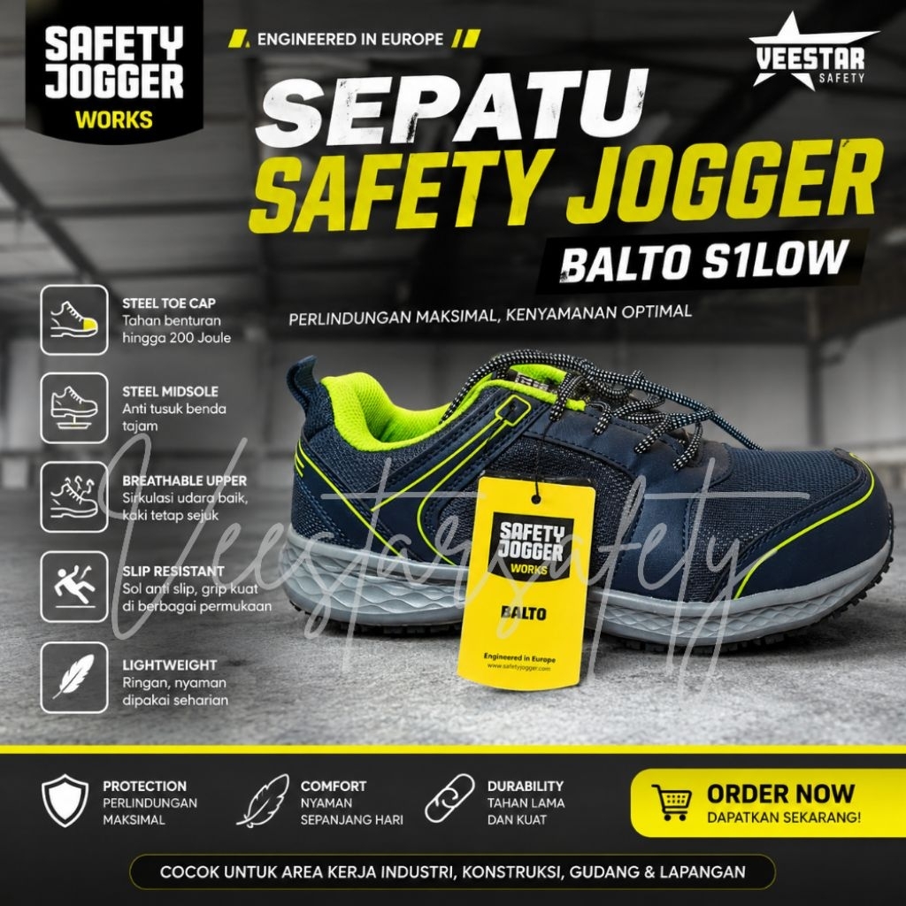 ‎[ORIGINAL] Safety Jogger shoes BALTO - Lightweight & Breathable Safety Shoes