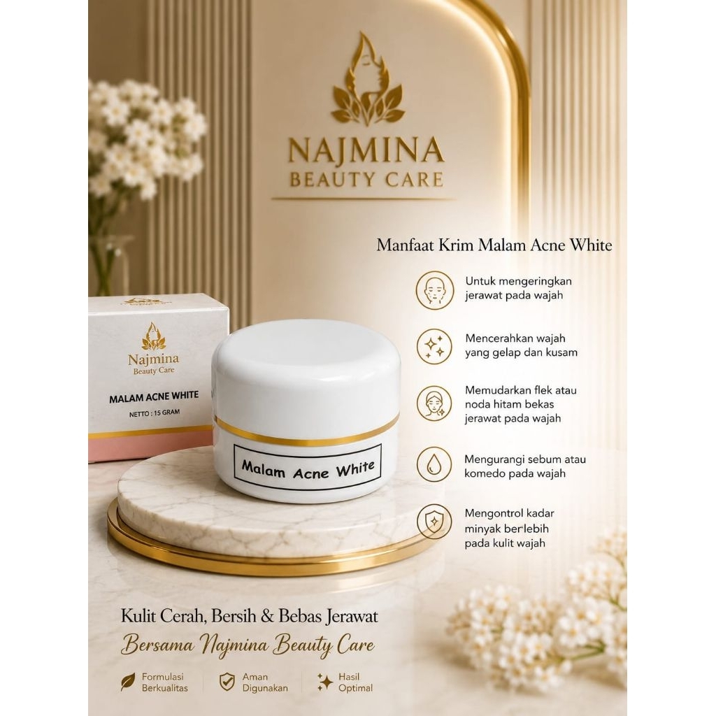 KRIM MALAM ACNE WHITE NAJMINA