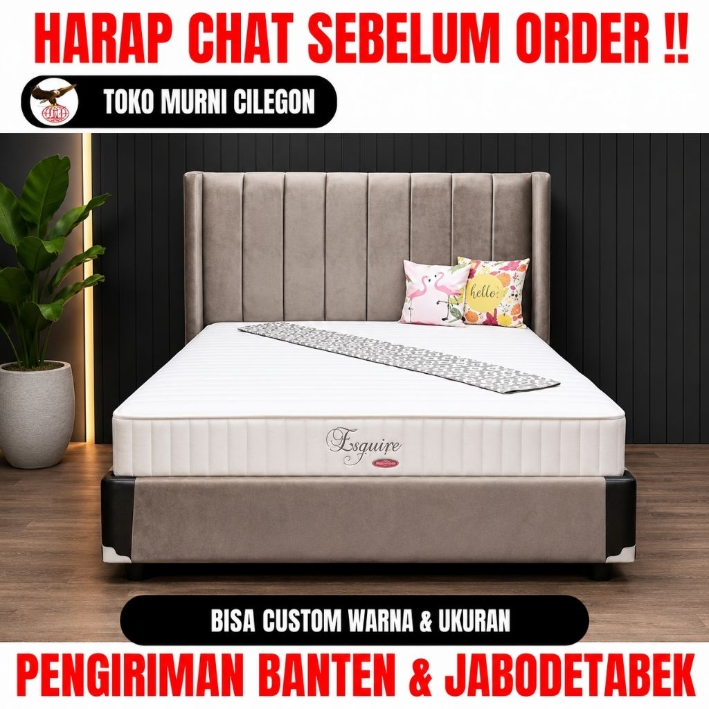 Divan + sandaran Garis - Tanpa Kasur (free ongkir cilegon serang)