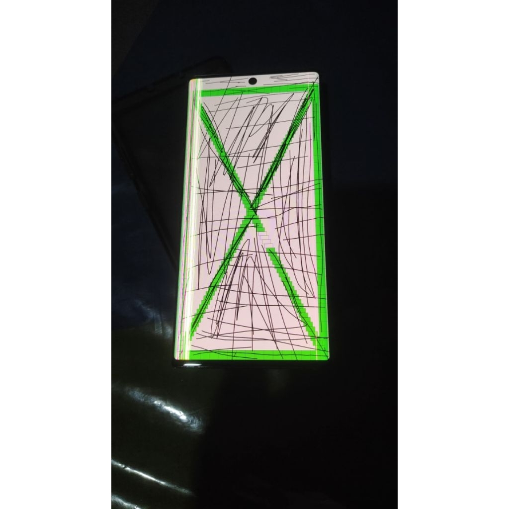 Lcd samsung note 10 biasa minus garis