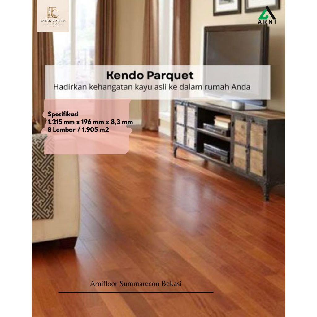 Dekorasi lantai parquet kendo anti gores dan tahan lama