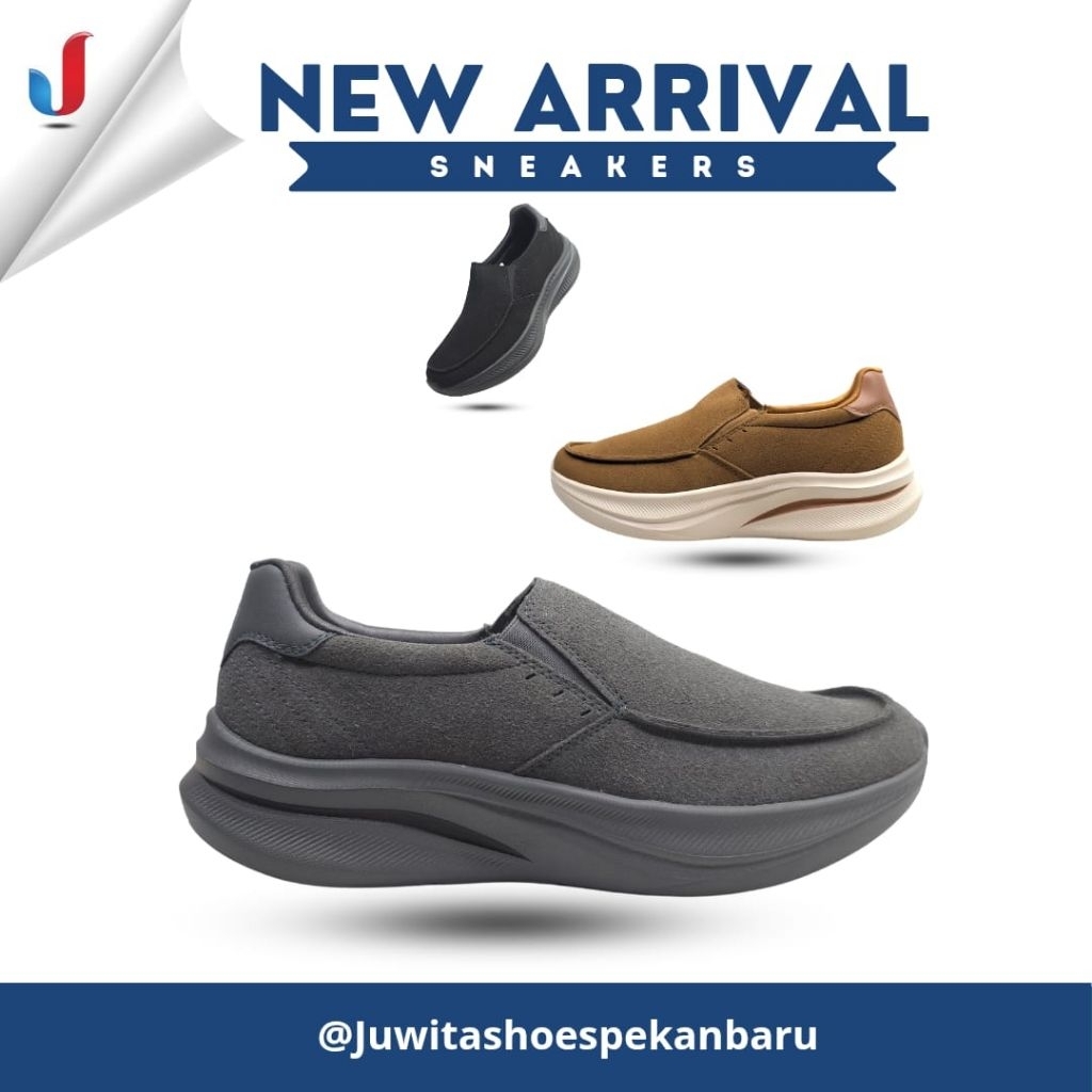 spotec Sheldon sneakers pria slipon tanpa tali