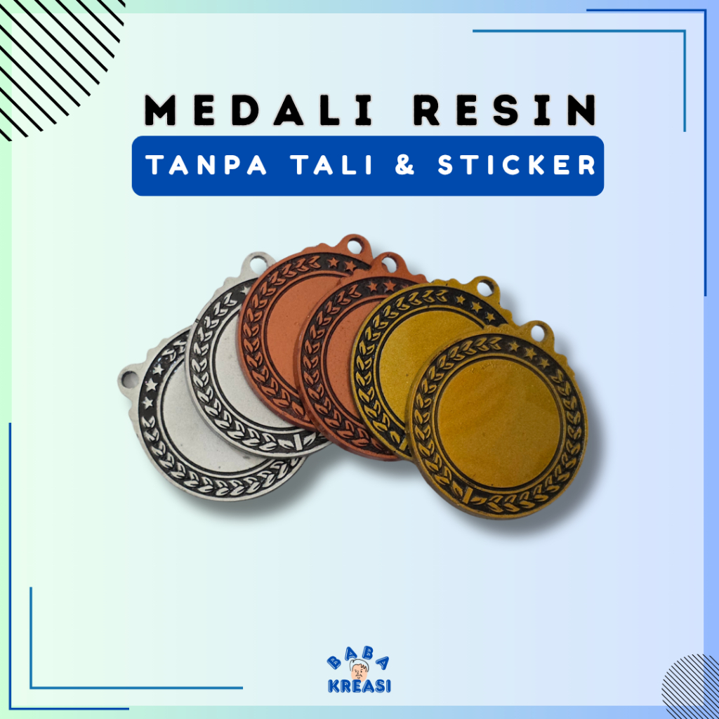 Medali Resin TANPA TALI Hanya Medali Polosan