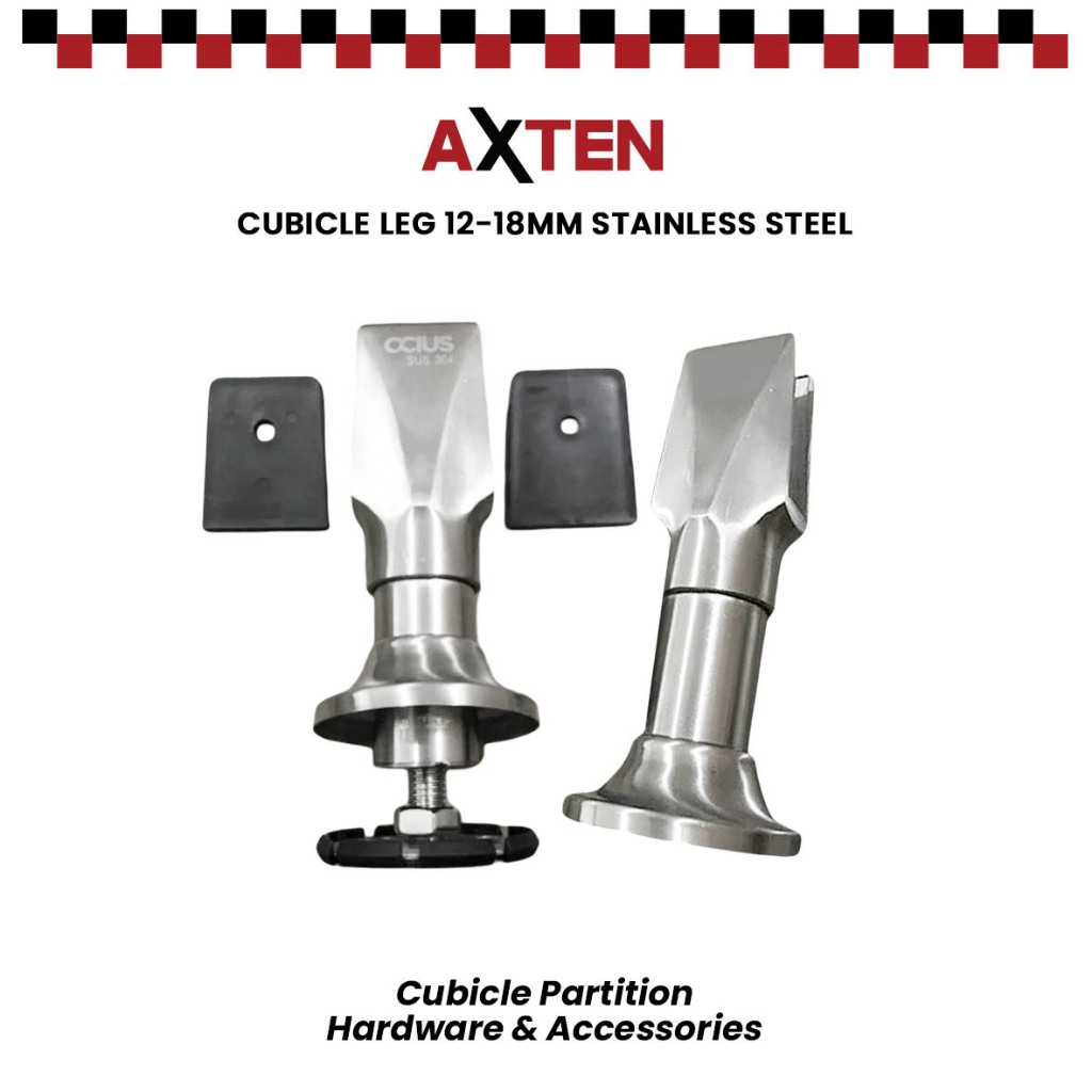 Cubicle Leg Stainless Steel Kaki Partisi Cubicle Pedestal (18mm)