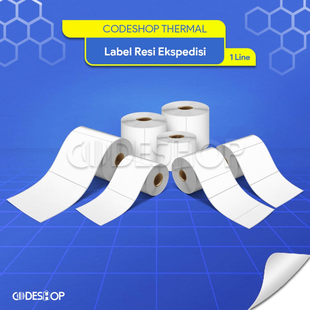 Label Thermal Cetak Label Ekspedisi Pengiriman Tanpa Tinta 1 Line - Codeshop Collection