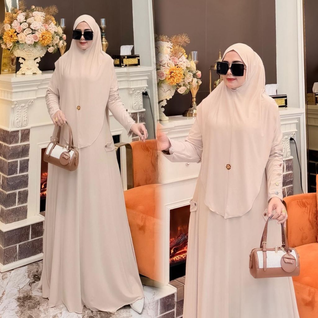 BILQIS SYARI DRESS JILBAB LD 110 PB 142