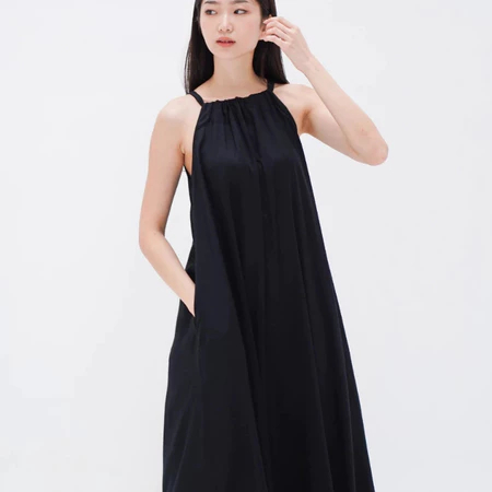 Sleeveless Dress Tanpa Lengan Wanita Rayon Long Dress Pantai Wanita AF001