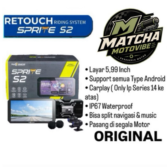 Riding System Retouch Sprite S2 | Kamera Motor | Dashcam Motor