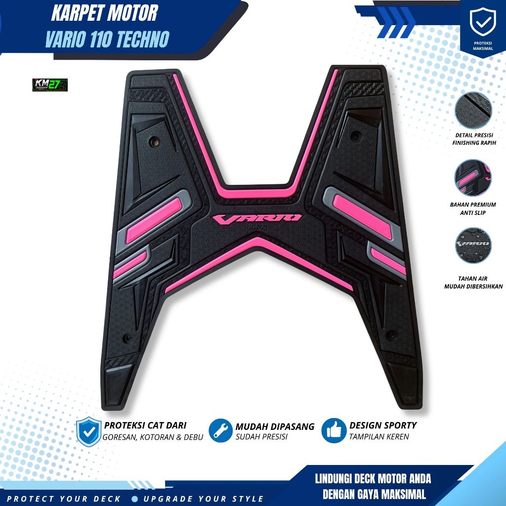 KM272 Karpet Motor Vario Techno 110 Anti licin | Aksesoris Motor Vario Techno 110 Full Karet Premium