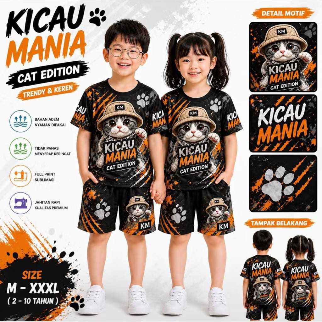 SETELAN KAOS ANAK JERSEY VIRAL KICAU MANIA - INDOMIE GORENG INDOMIE SOTO UNTUK USIA 2-10 TAHUN