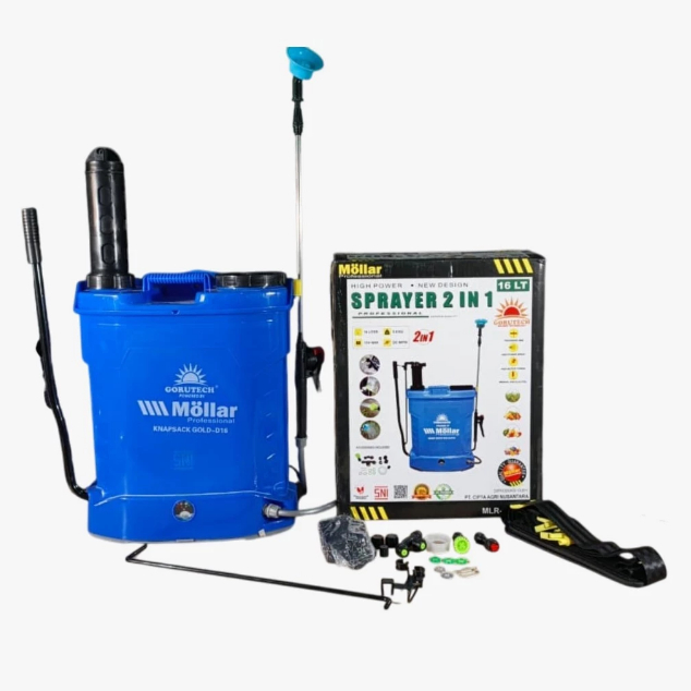 Sprayer Elektrik Manual 2 in1 MOLLAR 16L - Semprotan Disinfektan Hama SNI