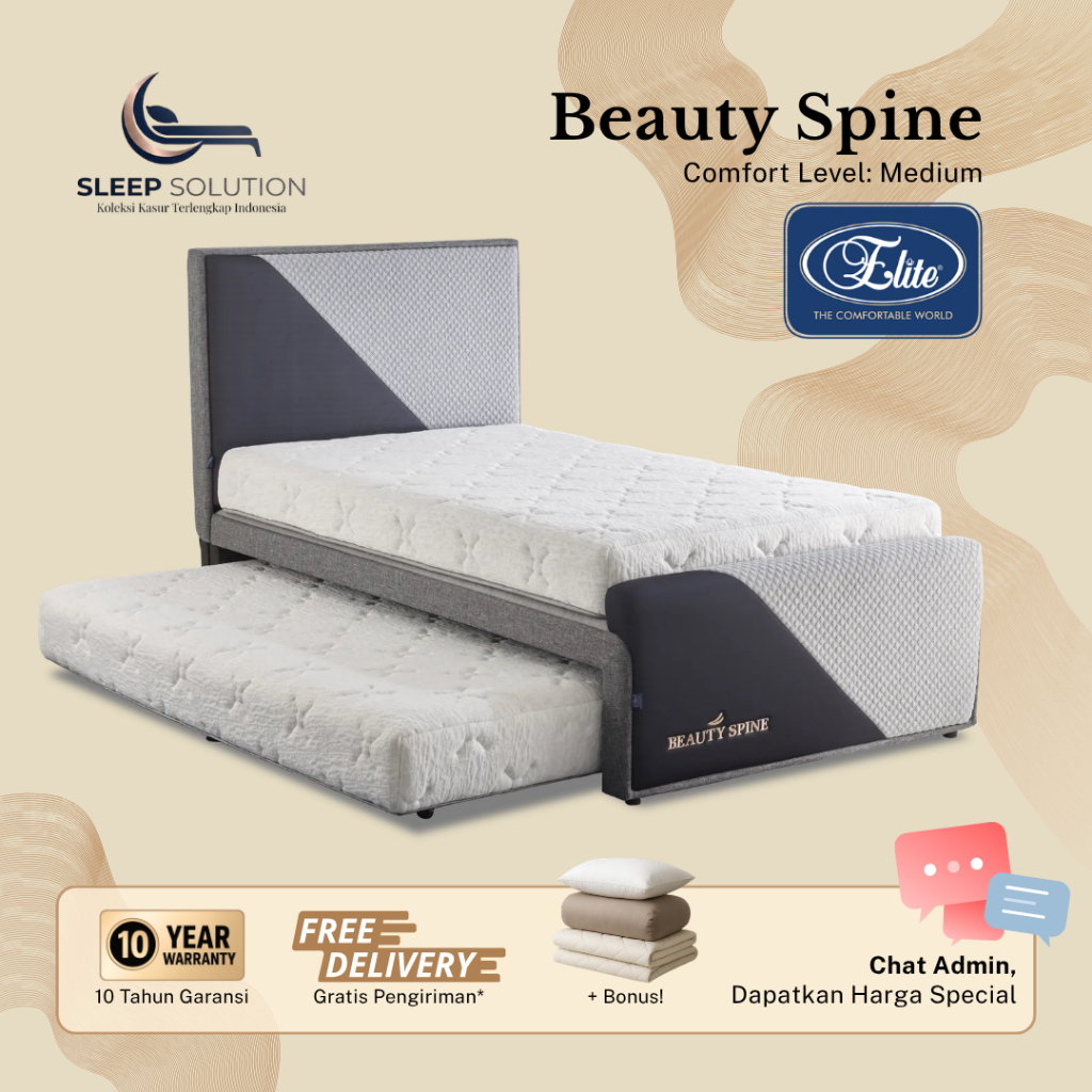 ELITE BEAUTY SPINE I Kasur Spring Bed | Matras Premium | 100x200, 120x200, 140x200