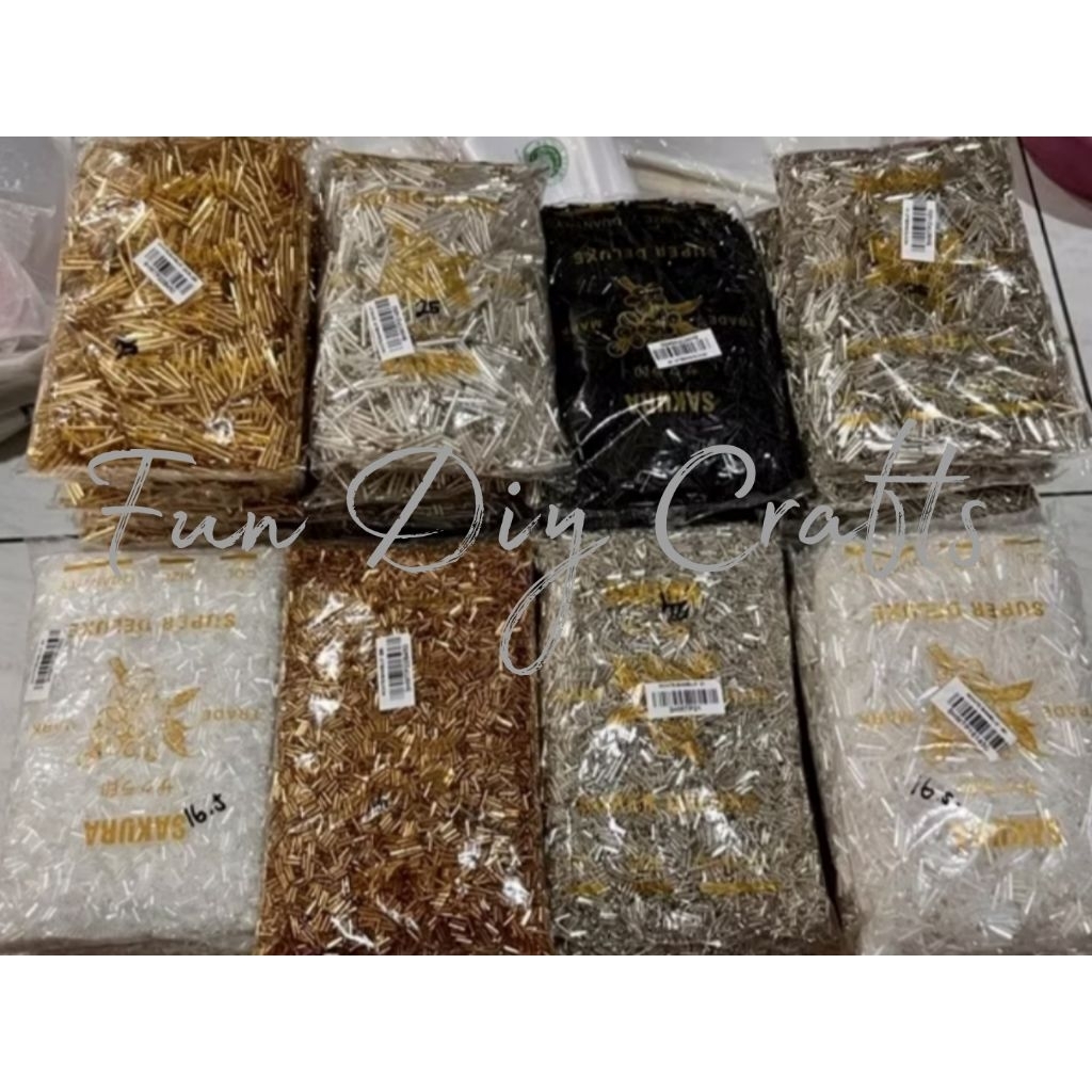 Grosir 1pon Payet Bambu sakura 450 gram - Manik Bambu - Monte Bambu - Payet Bambu - Payet Panjang