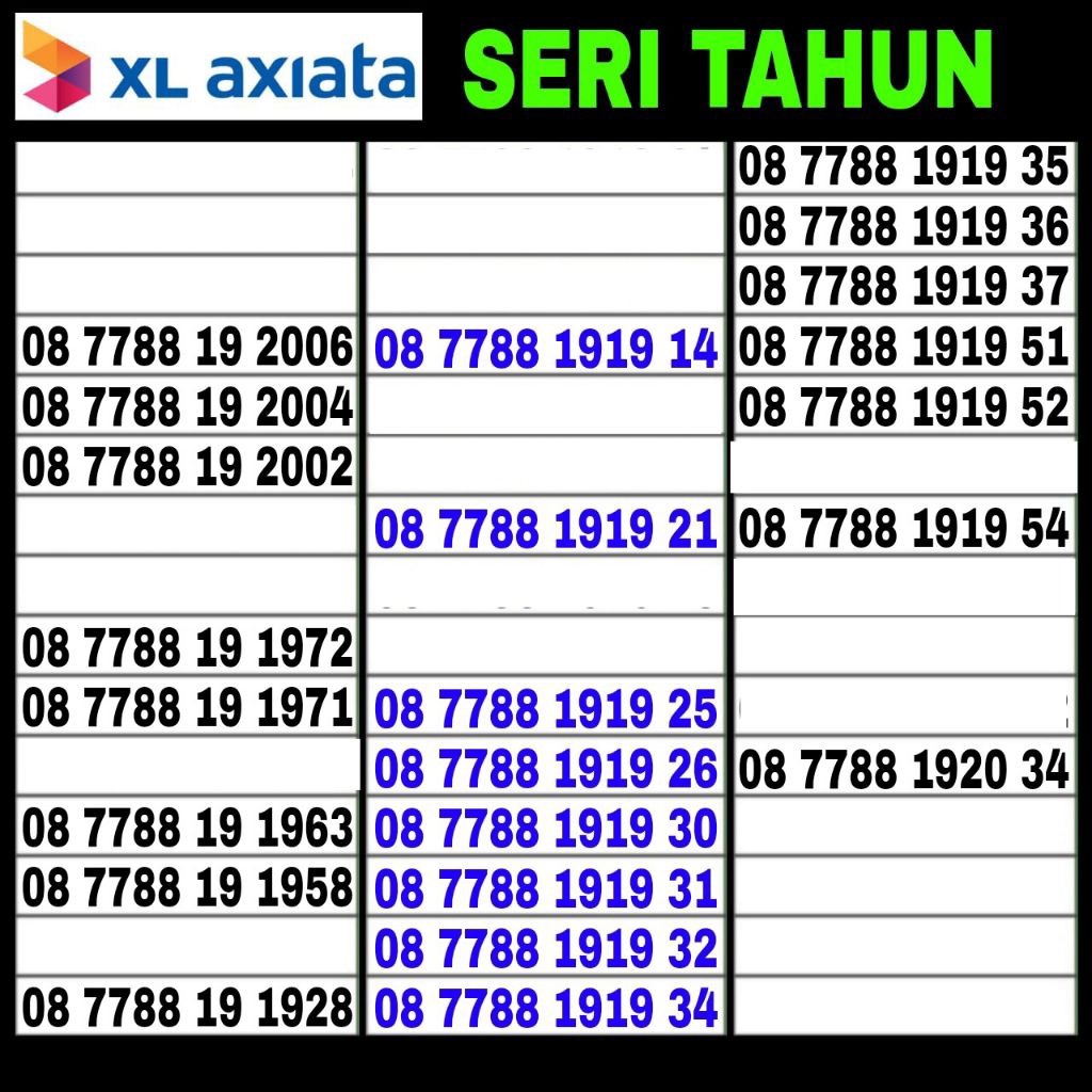 nomor cantik XL 4g LTE seri ekor triple 06